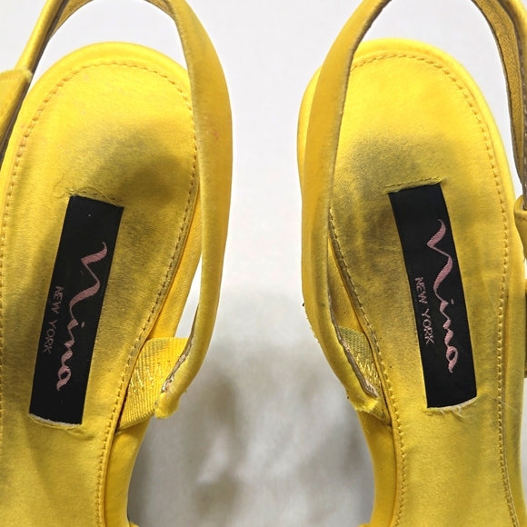 Nina yellow heels sz 8.5 - Picture 7 of 16